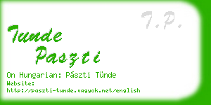 tunde paszti business card